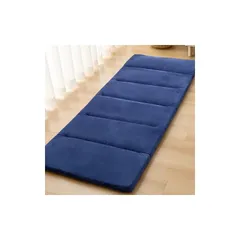 ごろ寝マット 長座布団 70×150cm高反発ウレタン190N 厚さ5cm 硬め 折りたたみ昼寝用マット ごろ寝クッション 畳める 体圧分散 底付き感無し 高耐久 抗菌防臭 防ダニ 三つ折りコンパクト収納 車中泊(70cm×150cm,ネイビー)