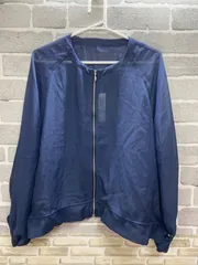 【B2-48】◇ LE SOUK     サイズL    ブルゾン　ネイビー　無地