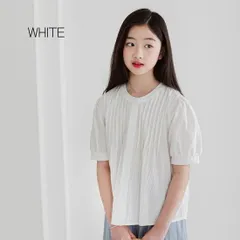 MINIROI ガールズ ブラウス 白 半袖 ふんわり バルーン袖 春夏 おしゃれ かわいい カジュアル フォーマル 小学生 中学生 韓国子供服 110cm 120cm 130cm 140cm 150cm