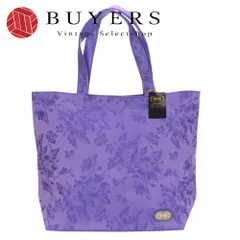 【中古】 フェイラー トートバッグ ナイロン 合成皮革 パープル 花柄 レディース 女性 FEILER