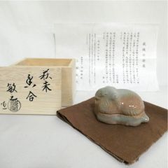吉田雪山 ブロンズ/古銅 座牛 干支の飾り ペーパーウェイト - メルカリ