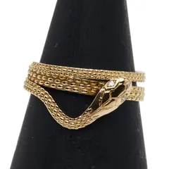 スネーク ヘビ 蛇 モチーフ K18YG イエローゴールド レディース【1-0245842】