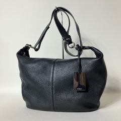フルラ トートバッグ サイドジップ A4収納 レザー ブラック 肩掛け 