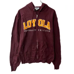 Champion プリントスウェット パーカー S ワインレッド チャンピオン フーディー ジップアップ トップス 秋物 a712-6910