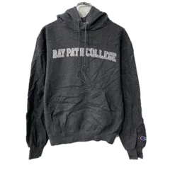 Champion プリントスウェット パーカー S ダークグレー チャンピオン フーディー プルオーバー トップス 秋物 a712-6911