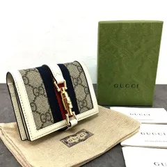 315 送料込み！ 未使用品 GUCCI コンパクトウォレット 645536 ジャッキー ホワイト 箱付き