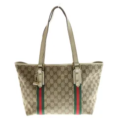 GUCCI (グッチ) GGキャンバス シェリーライン トートバッグ ベージュ