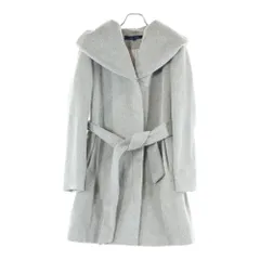 COLE HAAN (コール ハーン) ウール フーデッド ジップアップ コート グレー レディース T10086