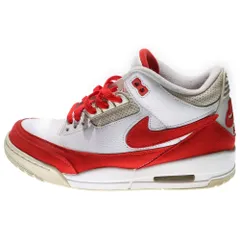 NIKE (ナイキ) AIR JORDAN 3 RETRO TINKER WHITE UNIVERSITY RED エアジョーダン3 レトロ ティンカー ハイカットスニーカー ホワイト/レッド US9.5/27.5cm CJ0939-100