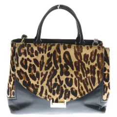 Kate Spade (ケイトスペード) ハラコ レオパード レザーショルダーバッグ ブラック/ブラウン