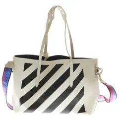 OFF-WHITE (オフホワイト) 21SS レザー ポーチ付き 2WAY ショルダー ハンドバック ホワイト/ブラック OWNA142R21LEA001