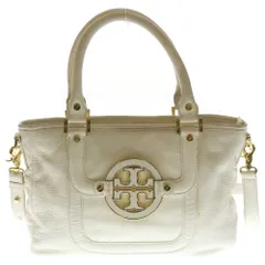 TORY BURCH (トリー バーチ) AMANDA アマンダ 2WAY レザーショルダーバッグ ハンドバッグ ホワイト