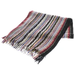 MISSONI (ミッソーニ) 総柄 ウール混アクリルマフラー ストール マルチカラー