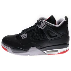 NIKE (ナイキ) AIR JORDAN 4 RETRO BRED REIMAGINED エアジョーダン レトロ ブレッドリイマジンド ハイカットスニーカー ブラック/レッド US9.5/27.5cm FV5029-006