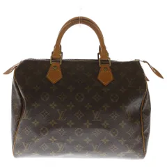 LOUIS VUITTON (ルイヴィトン) モノグラム スピーディ30 ミニボストンバッグ ハンドバッグ ブラウン レザー×PVC M41526 ゴールド金具