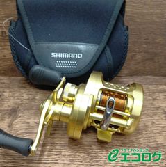 美品 シマノ14カルカッタコンクエストローギア 100 社外ハンドル（純正