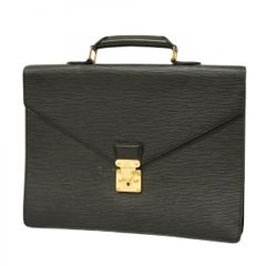 SALE [5pc3837] Louis Vuitton Epi Ambassador Servier Briefcase M54412 Noir [Pre-owned] Men's