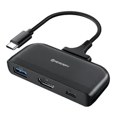 NEWDERY Switch 2用 ドック【3in1多機能】スイッチ 2用 ドック HDMI 4K@60Hz テレビ接続出力 直接にTV出力 多機能ドッキングステーション USB 3.0 転送速度5Gbps PD3.0 最大100W 急速充電 Switch 1