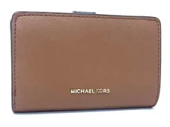 ■美品■ MICHAEL KORS マイケルコース レザー 二つ折り 財布 ウォレット 小銭入れ 札入れ カード入れ レディース ブラウン系 DK8633