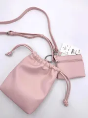 新品 LOWRYS FARM ローリーズファーム 定価5500円 サイフセットキンチャクショルダー バッグ ピンク ■■レディース