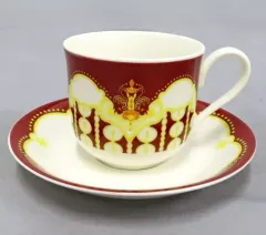 【中古】マグカップ・湯のみ スカラビア寮 プレミアムティーカップ＆ソーサー“サバナクロー寮＆スカラビア寮” 「ディズニー ツイステッドワンダーランド」