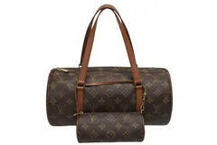 LOUIS VUITTON ルイヴィトン パピヨン30 ハンドバッグ M51385 筒型 モノグラムキャンバス ブラウン 美品 中古 4b010572