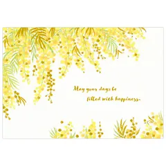 【クロネコゆうパケット】 春カード 多目的 ミモザ S1303/680311 二つ折りカード 多用途 グリーティングカード サンリオ