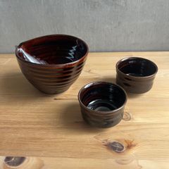 盃 (木地に純銀内張) 3客 打物師 鉄邦作 - メルカリ