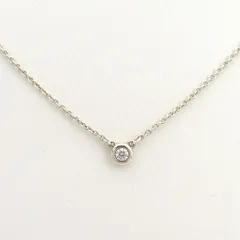 TIFFANY&Co. / ティファニー ◆バイザヤード ネックレス 0.05ct 925 シングルダイヤモンド 【ネックレス/ペンダント/トップ/アクセサリー】 ブランド【中古】 