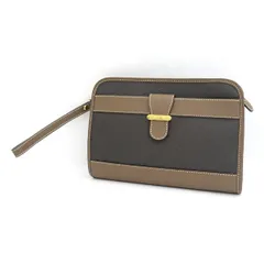 DUNHILL / ダンヒル ◆PVCキャンバス レザー セカンドバッグ クラッチバッグ  ブランド