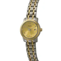 [極美品]FENDI フェンディ 210G 腕時計 ケース 新品電池 新品ベルト FENDI - FENDI フェンディ 電池&ベルト新品 メンズ腕時計 ゴールド