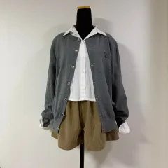 新品 Hロゴ カーディガン + シャツ + コーデュロイ ハーフパンツ SET