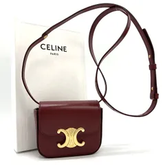 美品 CELINE セリーヌ ミニクロード ショルダーバッグ ミニショルダー ポシェット レザー レッド ボルドー レディース USED プレゼント【中古】 美品 CELINE セリーヌ ミニクロード ショルダーバッグ ミニショルダー