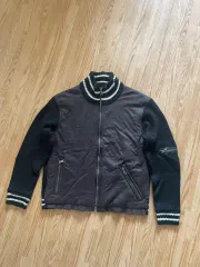 AX ジップアップ スウェード ニットジャケット