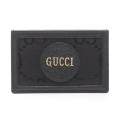 グッチ GUCCI カードケース オフ ザ グリッド GG柄 625578 ブラック キャンバス レザー エコニール カードケース メンズ Used A