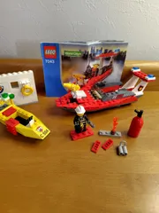 昔のレゴ　LEGO 7043 消防ボート　ミニフィグ1個　湾岸警備ボート