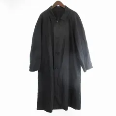 コムサデモードメン COMME CA DU MODE MEN 90’S ステンカラーコート ロング 紺 ネイビー 無地 ナイロン ヴィンテージ オールド アウター