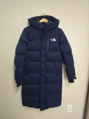 THE NORTH FACE ザノースフェイス ダックダウン ダウンジャケット ロング丈 ネイビー サイズ 90