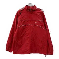 NIKE ジャケット XL レッド グレー ナイキ ジップアップ 裏起毛 フーディー ドローコード スポーティー スポーツウェア 春秋物 a712-6931