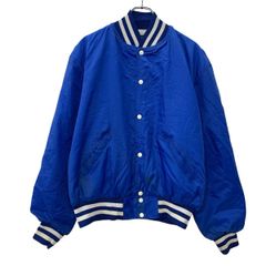 90s Ripon ナイロン スタジャン ブルー スナップボタン ポーカーズ 