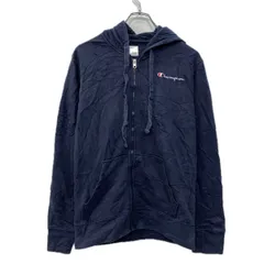 Champion ロゴスウェット パーカー S ネイビー チャンピオン ジップアップ ジップパーカー フーディー ワンポイント 秋物 a712-6949