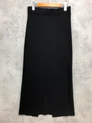 beauty & YOUTH ビューティ&ユース 1624/119/3421 ニット ロング スカート sizeM/黒 ◆■ レディース
