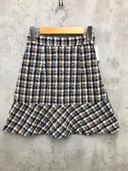 新品 INDEX インデックス C58-75021 チェック ツイード ミニ スカート sizeS/マルチカラー ■■ レディース