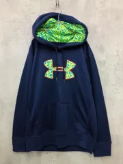 UNDER ARMOUR アンダーアーマー ビックロゴ フード付き プルオーバー パーカー ネイビー ■■ レディース
