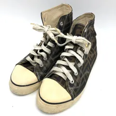 フェンディ FENDI スニーカー オールスター ハイカット ズッカ柄 37サイズ 23.5cm 茶