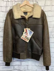 【タグ付き】AVIREX アビレックス STYEL 2126 TYPE B-6 ムートンジャケット フライトジャケット U.S.A製  Mサイズ ブラウン メンズ 冬