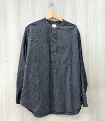  POST O'ALLS/ポストオーバーオールズ/長袖シャツ/バンドカラーシャツ/1203GC/ブラック/Lサイズ