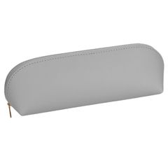 ideamall スリム ペンケース 筆箱 大人 シンプル 社会人 オフィス おしゃれ (ライトグレー) [ライトグレー]