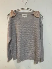 JILLSTUART 肩開き ニット 7分袖 ラメ入り グレージュ レディース FREE（FR／M相当）