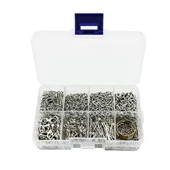 ハンドメイド アクセサリー 基礎パーツセット 8種 約1630個 カニカン ヒー